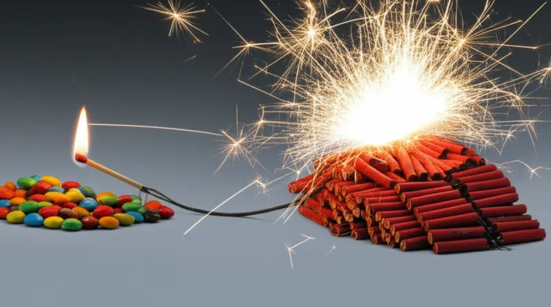 Illustration visuelle du mot « explosive » - Explosif