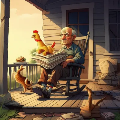 Illustration crotchety