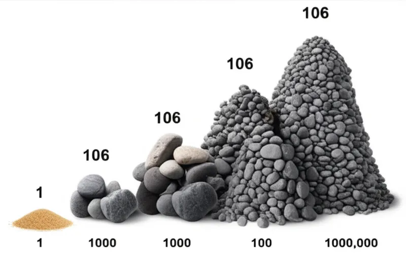 单词"million"的视觉插图 - 百万

