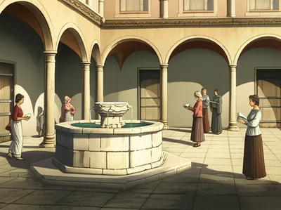 Illustration cloister - Image 1