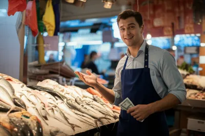 Illustration fishmonger - Image 1