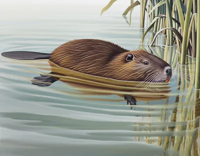 Illustration muskrats