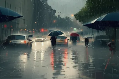 Illustration downpour