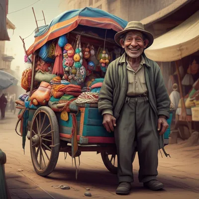 Illustration hawker - Image 1