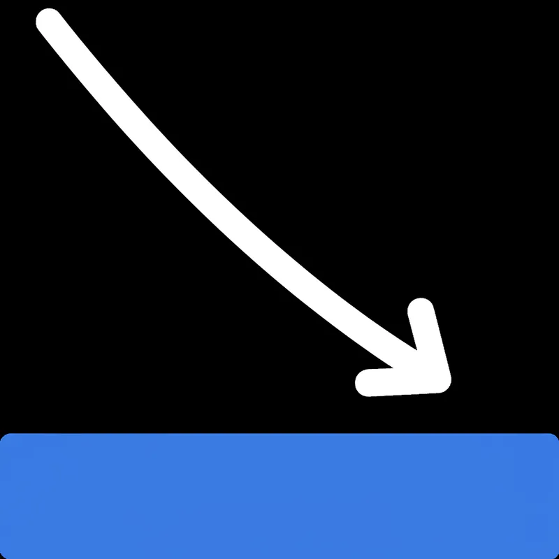 Visuelle Darstellung für das Wort „falling" - Fallen, stürzen