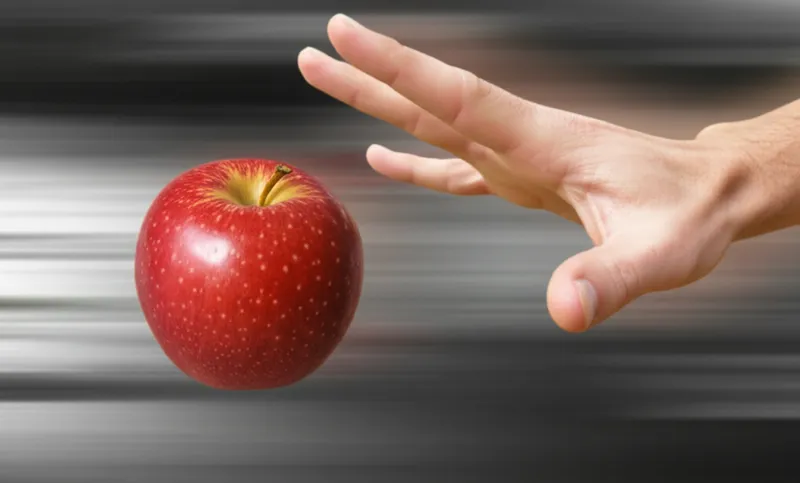 Visuelle Darstellung für das Wort „grabbed" - packte, ergriff