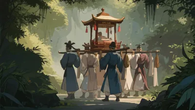 Illustration palanquins