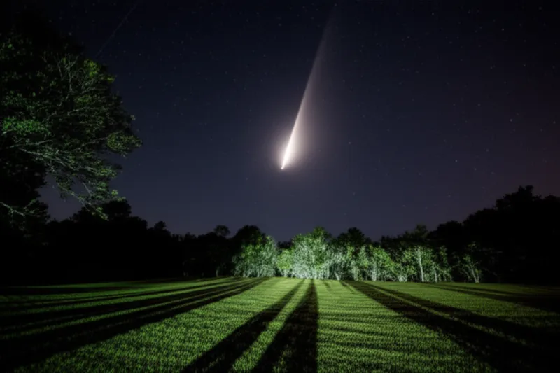 Visual illustration of fireballs: A meteor bright enough to cast shadows. - Image 1