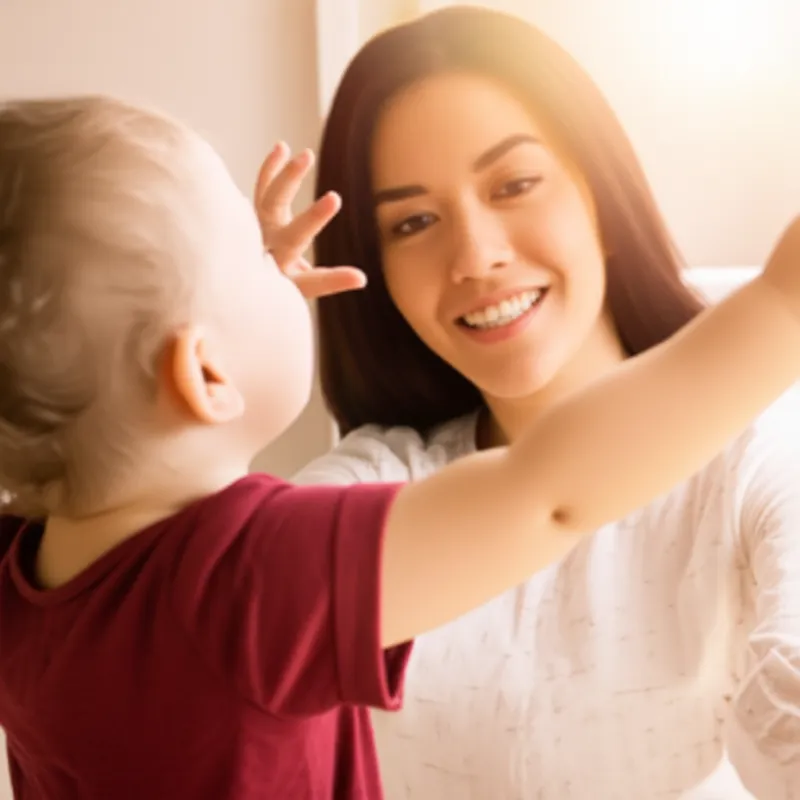 Ilustración visual de la palabra "mam" - Mamá, mami