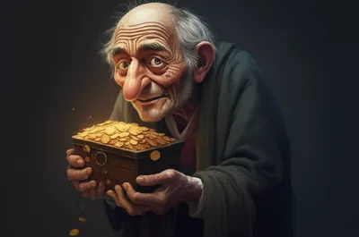 Illustration miserly - Image 1