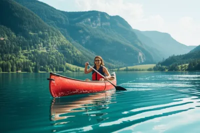 Illustration canoeing