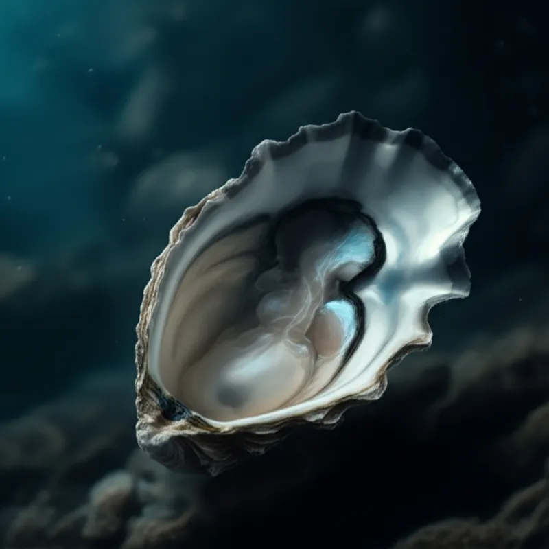 Illustration visuelle du mot « pearly » - Nacré, blanc perlé