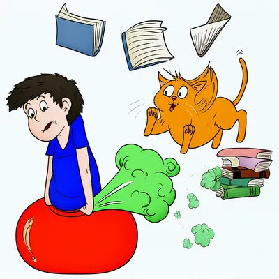 Illustration farting - Image 1
