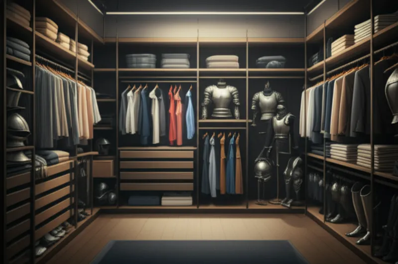 Визуальная иллюстрация слова «wardrobe» - Гардеробная, шкаф