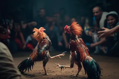 Illustration cockfighting - Image 1