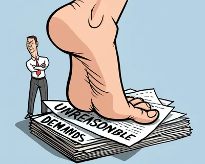 Illustration put one's foot down - Image 1