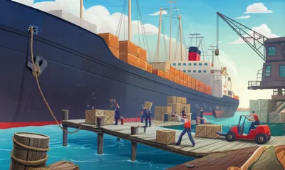 Illustration wharf - Image 1