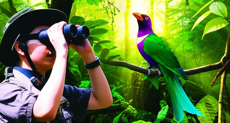 Illustration visuelle du mot « birdwatching » - Observation des oiseaux