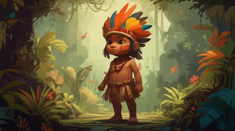 Ilustración visual de la palabra "natural" - Nativo, indígena