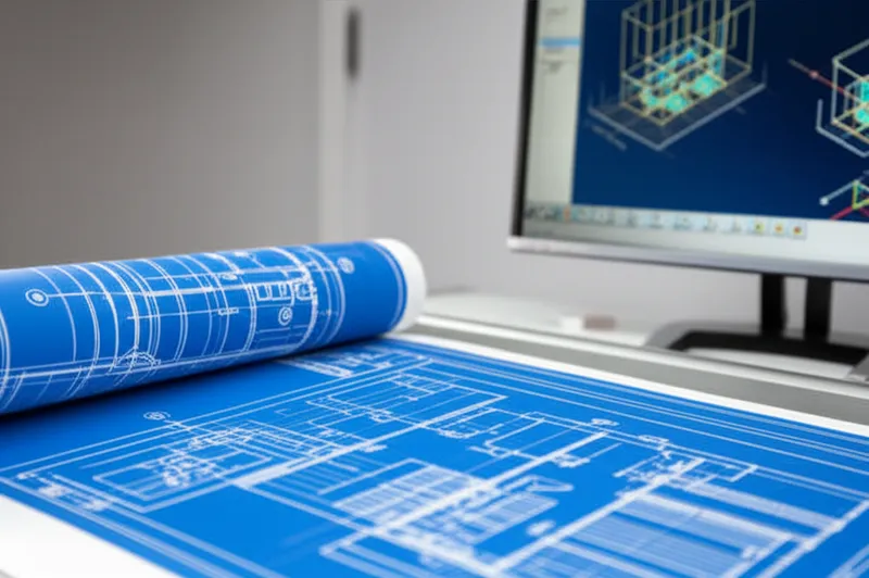 Illustration visuelle du mot « blueprints » - Plan, tirage bleu