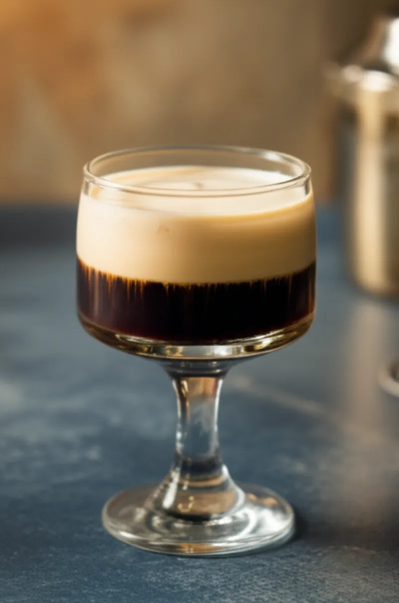 Ilustración visual de sombrero: Una bebida mezclada con licor de café y crema - Imagen 1