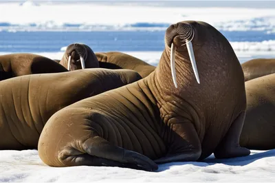 Illustration walruses