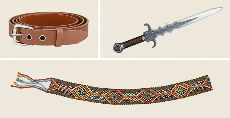 Ilustración visual de la palabra "belt" - Cinturón