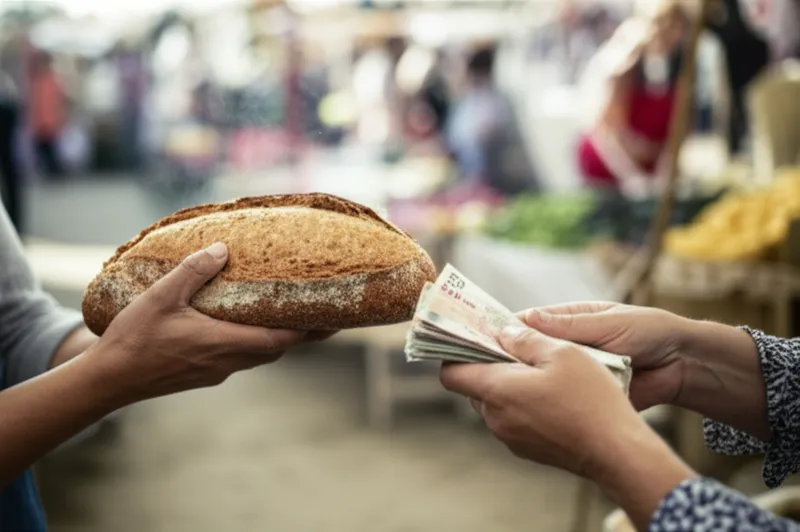 Ilustración visual de la palabra "sold" - Vender