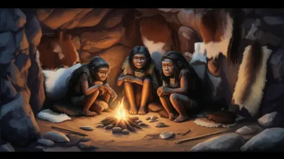 Illustration cavemen - Image 1