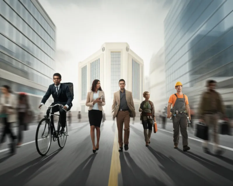 Visual illustration of dao: A regular or appointed trip from place to place as part of one's job - Image 1