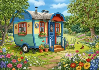 Illustration waggons - Image 1