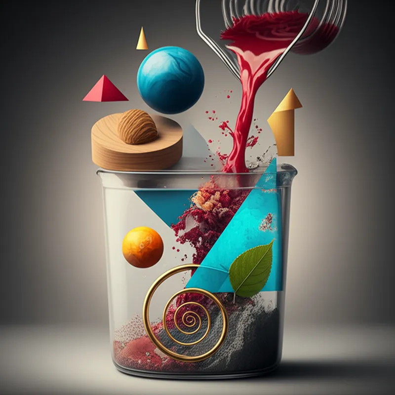 Illustration visuelle de compos: Mélange, composé - Image 1