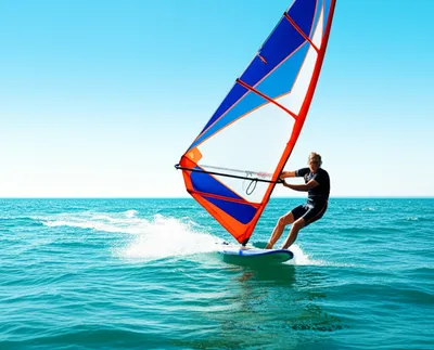 Illustration windsurfing