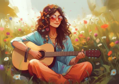 Illustration hippie - Image 1