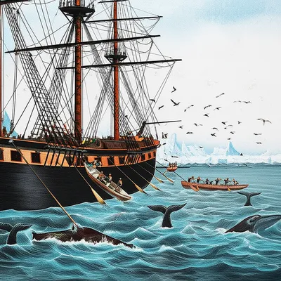 Illustration whalers - Image 1