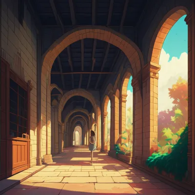 Illustration cloister - Image 1