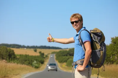 Illustration hitchhiking