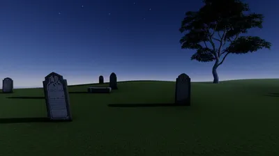 Illustration graveyard