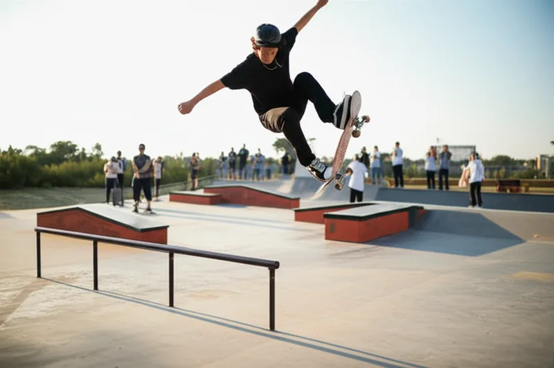 Illustration visuelle du mot « skateboarder » - Skateur, skieuse