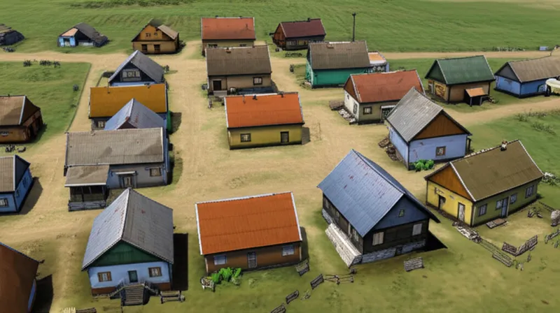 Визуальная иллюстрация слова «village» - Деревня