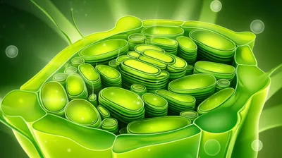 Illustration chloroplasts