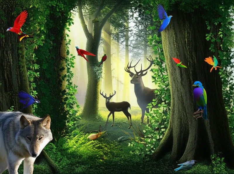 Visuelle Illustration von wilder: Wild, ungezähmt - Bild 1