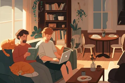 Illustration cohabitation - Image 1