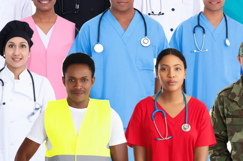 Ilustración visual de la palabra "uniforms" - Uniformes, vestimenta