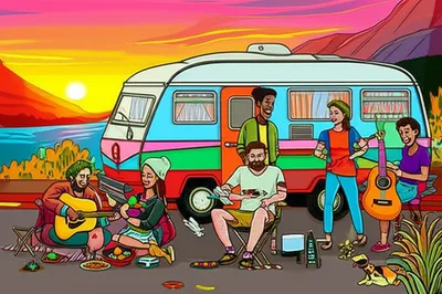 Illustration caravans - Image 1