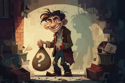 Illustration beggars - Image 1