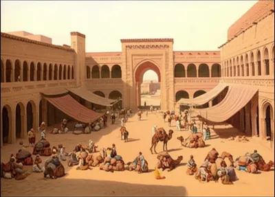 Illustration caravanserai