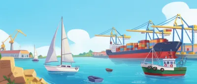 Illustration harbour - Image 1