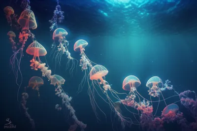 Illustration siphonophores