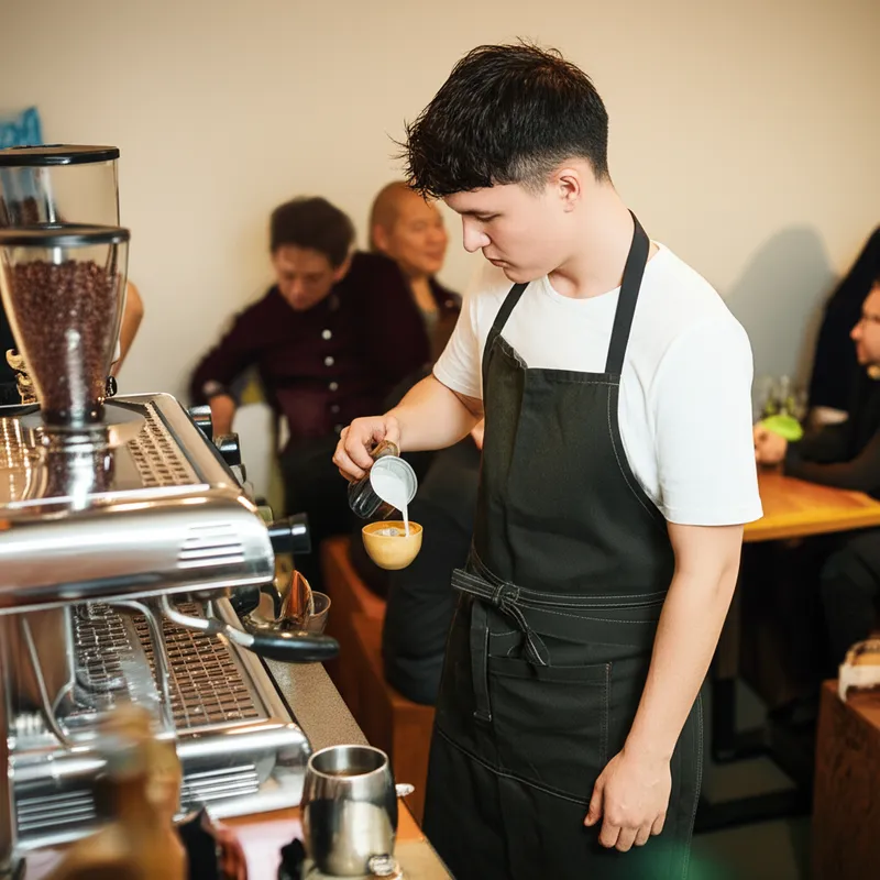 Visuelle Darstellung für das Wort „barista" - Kaffeekoch, Kaffeezubereiter